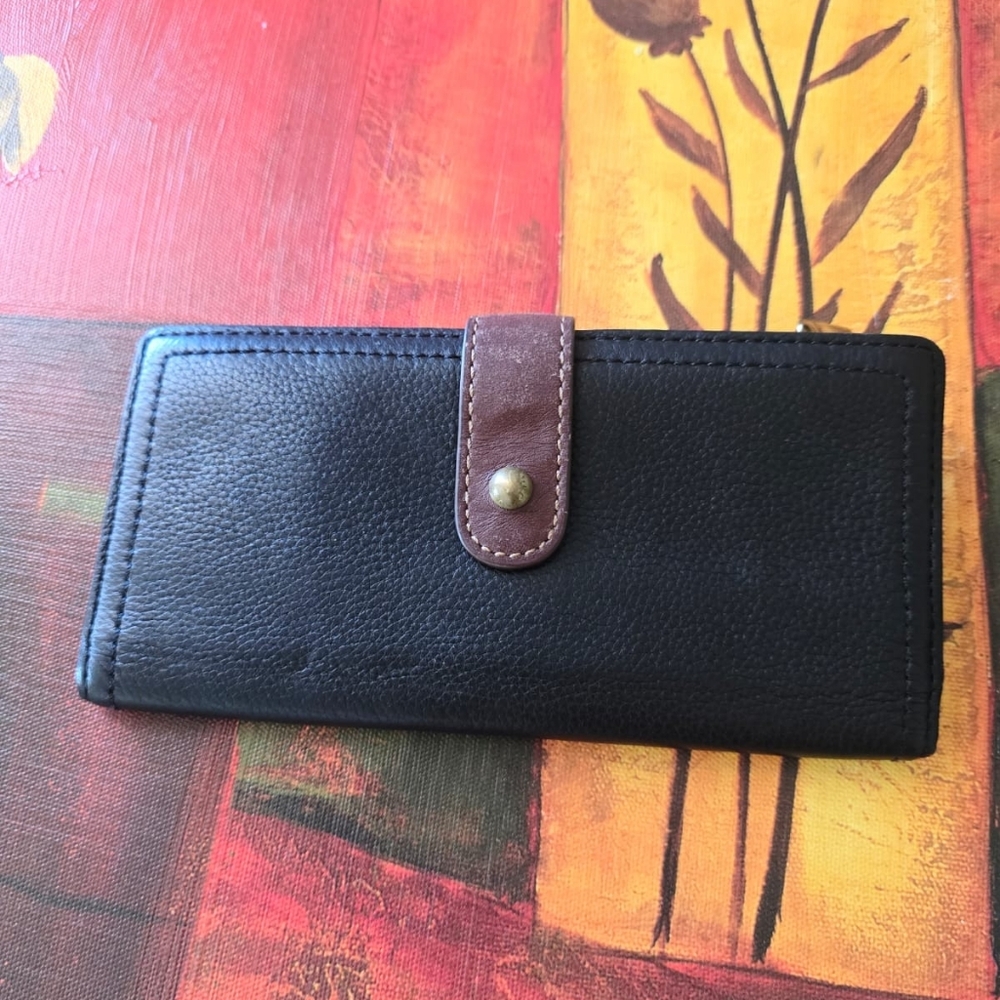 Fossil Leather Multi Cardholder Wallet Purse
